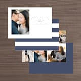 "Down by the Sea" - Save the Dates in Marine by Sandra Picco Design - Back of Card Options
