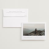 "simple grid" - Save the Dates in Fog by Kristen Smith - Save the Date with Envelope