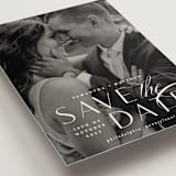 "Swoop" - Save the Dates in Pearl by Everett Paper Goods - Detail