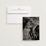 "Swoop" - Save the Dates in Pearl by Everett Paper Goods - Save the Date with Envelope