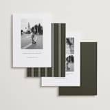 "refined" - Save the Dates in Olive by Nicole Walsh - Back of Card Options