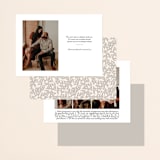 "Alabaster Florals" - Save the Dates in Slate by Jennifer Wick - Back of Card Options