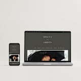 "And here we are" - Save the Dates in Marble by Lea Delaveris - FREE Wedding Website