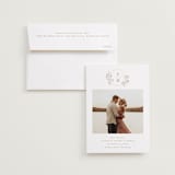 "Monogrammed" - Save the Dates in Taupe by Chris Griffith - Save the Date with Envelope