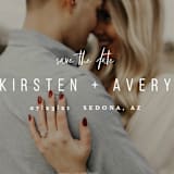 "Kindred" - Save the Dates in Nutmeg by Melissa Egan of Pistols - Detail