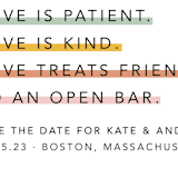 "Love is..." - Save the Dates in Sorbet by Hudson meet Rose - Detail
