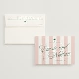 "Palm Stripes" - Save the Dates in Taffy by Susan Zinader - Save the Date with Envelope