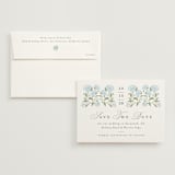 "Hydrangea Hedge" - Save the Dates in Nantucket by Susan Zinader - Save the Date with Envelope