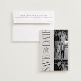 "Sideline" - Save the Dates in Stone by Laura Hankins - Save the Date with Envelope