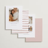 "First Love" - Save the Dates in Blush by Pixel and Hank - Back of Card Options