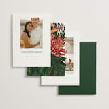 "Tropical Bouquet" - Save the Dates in Basil by Elly - Back of Card Options