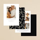 "Ivory Ring" - Save the Dates in Midnight by Susan Moyal - Back of Card Options