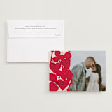 "Pair of Hearts from Disney's Alice In Wonderland" - Save the Dates in Ruby by Baumbirdy - Save the Date with Envelope