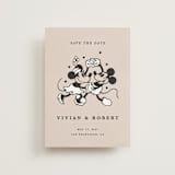 "Disney's Retro Mickey Mouse and Minnie Mouse" - Save the Dates in Retro by Sumak Studio - Front