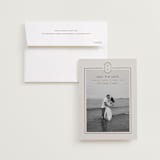 "Modern Monogram" - Save the Dates in Dove by Rachelle Clarke - Save the Date with Envelope