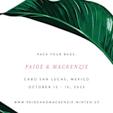 "Mod Palm" - Save the Dates in Pearl by Erin Hodges - Detail