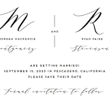 "Elegant Monogram" - Save the Dates in Berry by Simona Camp - Detail