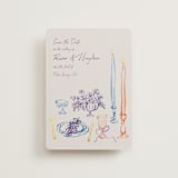 "tablescape drawing" - Save the Dates in Hydrangea by Cass Loh - Front