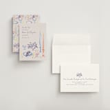 "tablescape drawing" - Save the Dates in Hydrangea by Cass Loh - Assembled