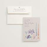 "tablescape drawing" - Save the Dates in Hydrangea by Cass Loh - Save the Date with Envelope