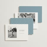 "Fleur Corner" - Save the Dates in French Blue by Carolyn MacLaren - Back of Card Options