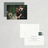 "Stacked Serif" - Save the Dates in Cream by Lauren Chism - Assembled
