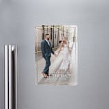 "Scalloped Border" - Save the Dates in Cloud by Kaydi Bishop - Magnet Front