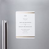 "Classic Monogram" - Save the Dates in Powder by Stacey Meacham - Front