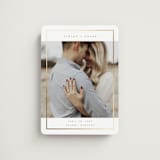 "Contempo Frame" - Save the Dates in Latte by Rebecca Durflinger - Magnet Front