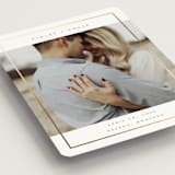 "Contempo Frame" - Save the Dates in Latte by Rebecca Durflinger - Detail