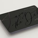 "Brush Script" - Save the Dates in Noir by Eric Clegg - Detail