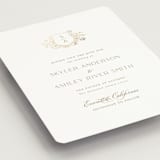 "floral crest" - Save the Dates in Champagne by Cass Loh - Detail