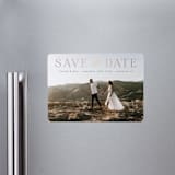"Classic Lettering" - Save the Dates in Charcoal by Morgan Kendall - Front