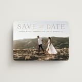 "Classic Lettering" - Save the Dates in Charcoal by Morgan Kendall - Magnet Front