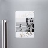 "tri-photo save the date" - Save the Dates in Veil by Elsa Duncan - Magnet Front