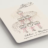 "Sparkling Champagne Tower" - Save the Dates in Petal by Jackie Crawford - Detail