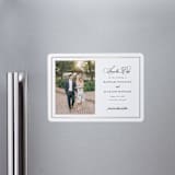 "Traditionally" - Save the Dates in Snow by Sarah Brown - Magnet Front