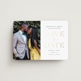 "Simply Striking" - Save the Dates in Gold Giltz by Stacey Meacham - Magnet Front