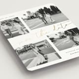 "minimal holiday gallery" - Save the Dates in Snow by Sarah Curry - Detail
