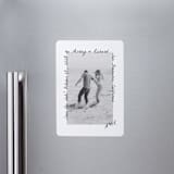 "Showered" - Save the Dates in Graphite by Claudia Orengo - Magnet Front
