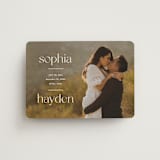 "Namesake" - Save the Dates in Pearl by Susan Asbill - Magnet Front