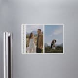 "Diptych Photos" - Save the Dates in Stone by Becky Nimoy - Magnet Front
