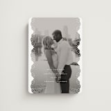 "Luxe Lace" - Save the Dates in Snow by Lauren Chism - Magnet Front