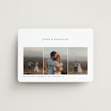 "Trifold" - Save the Dates in Linen by Robert and Stella - Magnet Front