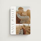 "Atlas" - Save the Dates in Taupe by Kristen Smith - Magnet Front
