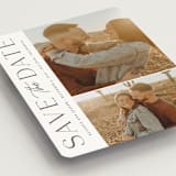 "Atlas" - Save the Dates in Taupe by Kristen Smith - Detail