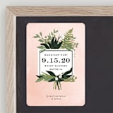 "Botanical Name Plate" - Save the Dates in Blush by Shiny Penny Studio - Front