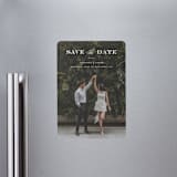 "Proper" - Save the Dates in Gown by Carolyn MacLaren - Magnet Front