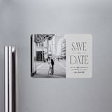 "Pierre" - Save the Dates in Dove by Robert and Stella - Magnet Front