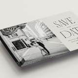 "Pierre" - Save the Dates in Dove by Robert and Stella - Detail